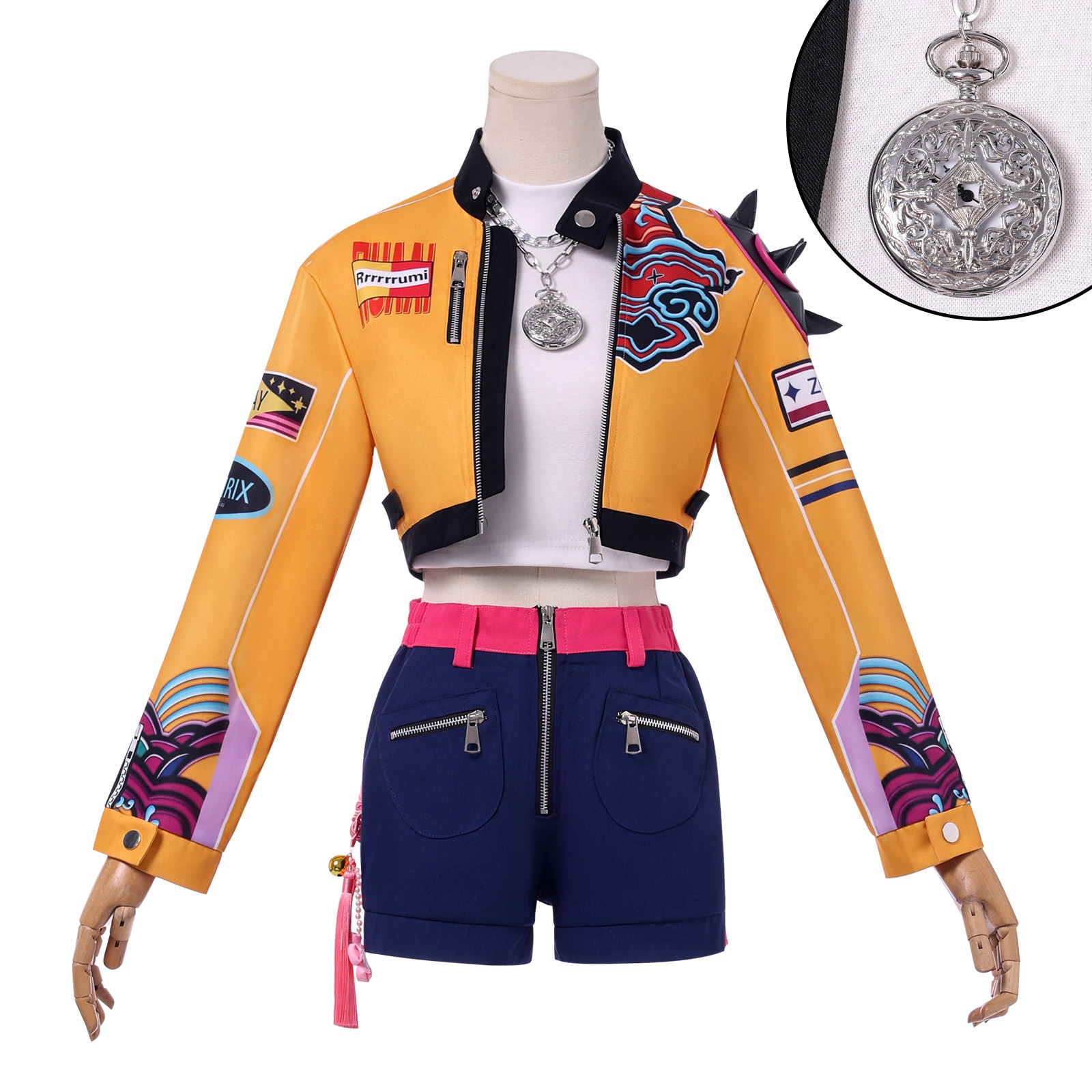 デーモンハンターガールグループルミコスプレ衣装K-POPデーモンハンターガールグループ韓流スーパースタールミCOSアニメパフォーマンス衣装