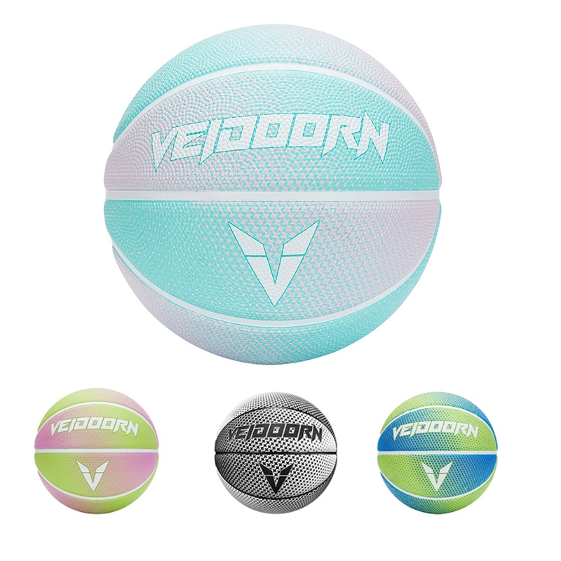 VEIDOORN テクスチャー バスケットボール ７号 屋内外兼用 耐久性 中学 高校 大学 ゴム 空気入れ ギフト プレゼント トレーニングツール