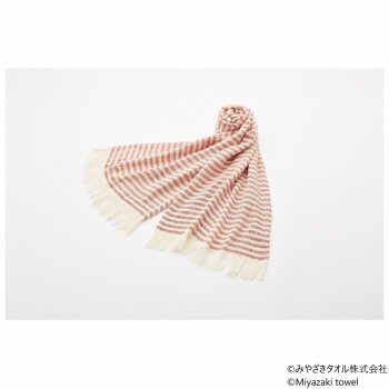 みやざきタオル 今治ショール シマ 180cmx70cm No.1 レッド