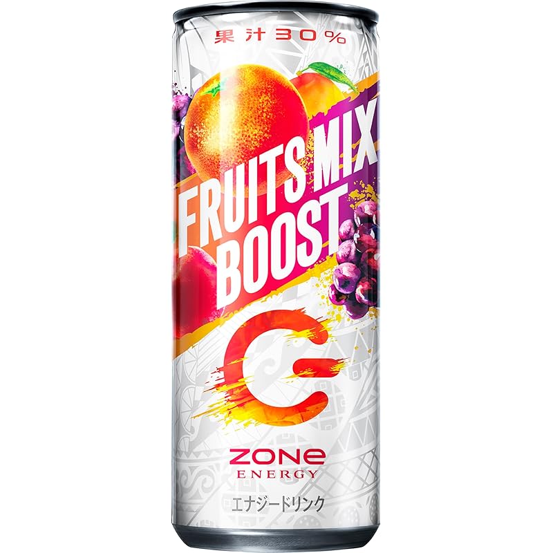 ZONe(ゾーン) ENERGY FRUITSMIX BOOST + GRAPE エナジードリンク 炭酸飲料 240ml缶×30本