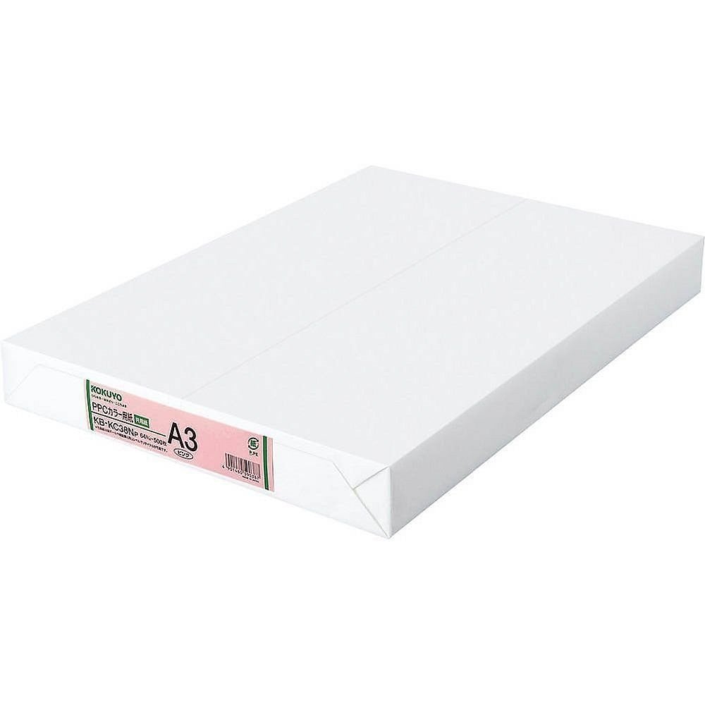 PPCカラー用紙 共用紙 A3 500枚 ピンク KB-KC38NP