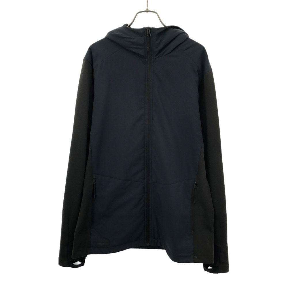 ジップパーカー L ネイビー×ダークグレー メンズ