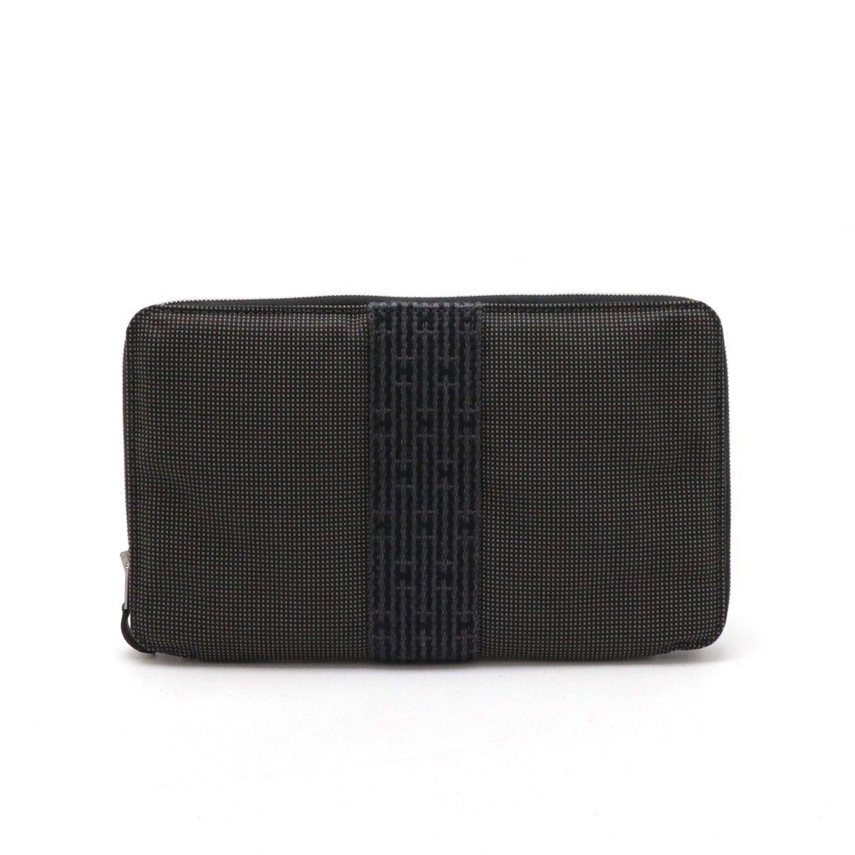 エールライン パースGM ラウンドファスナー 長財布 パスポートケース キャンバス グレー