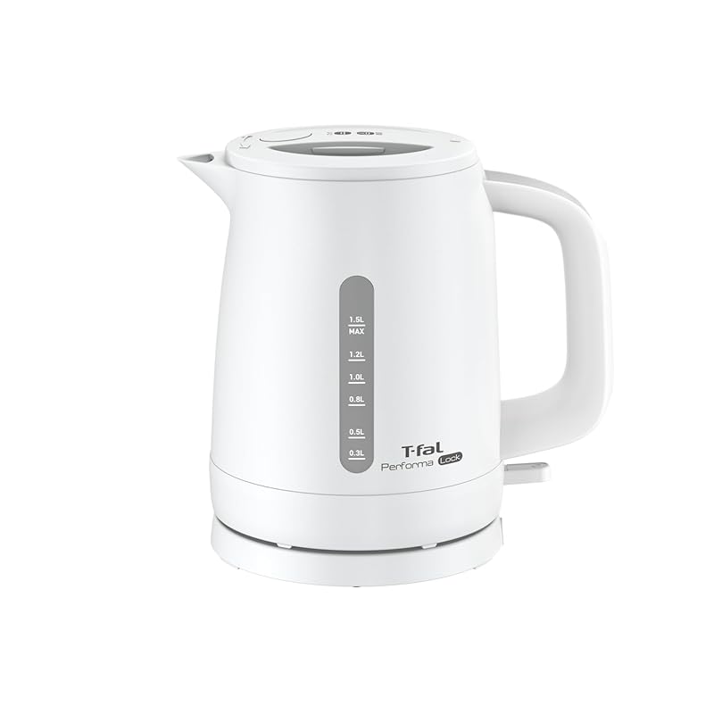 【オンライン限定】ティファール 電気ケトル 1.5L シンプル 転倒お湯もれロック 省スチーム設計 「パフォーマ ロック ホワイト」 大容量 KO1621JP