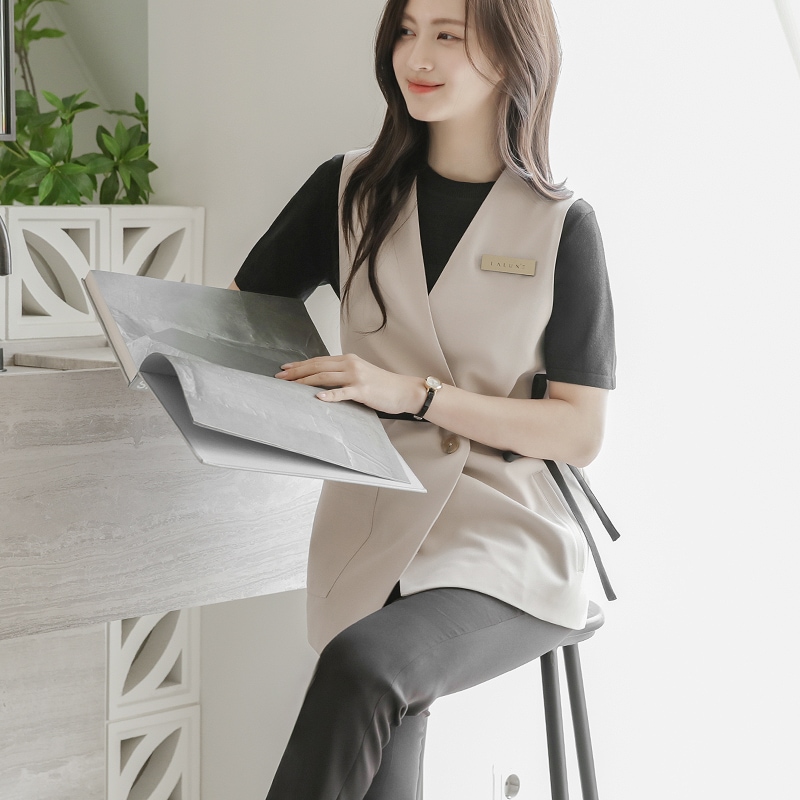 韓国 ジャケット セット スーツ エステティック 眉毛ビューティーサロン 洗えるスーツ