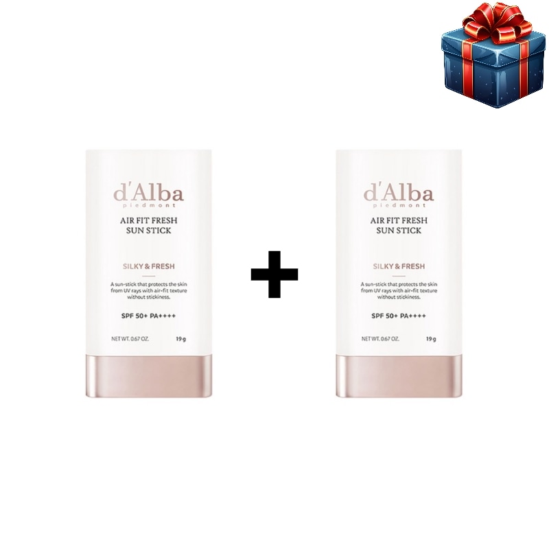 [日焼け止め1+1セット]ビーガン エアフィット フレッシュ サンスティック 19g+19g 韓国で人気のコスメ さわやかしっとりさらサンケア 軽いUVケア SPF50+ PA++++ 簡単携帯 低刺