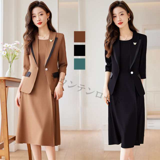 【2025新作入荷】ワンピーススーツ レディース 40代 50代 30代 おしゃれ 卒業式の服ママスーツ 20代 2点セット 入学式 卒園式 服装 ママ 大きいサイズ セ