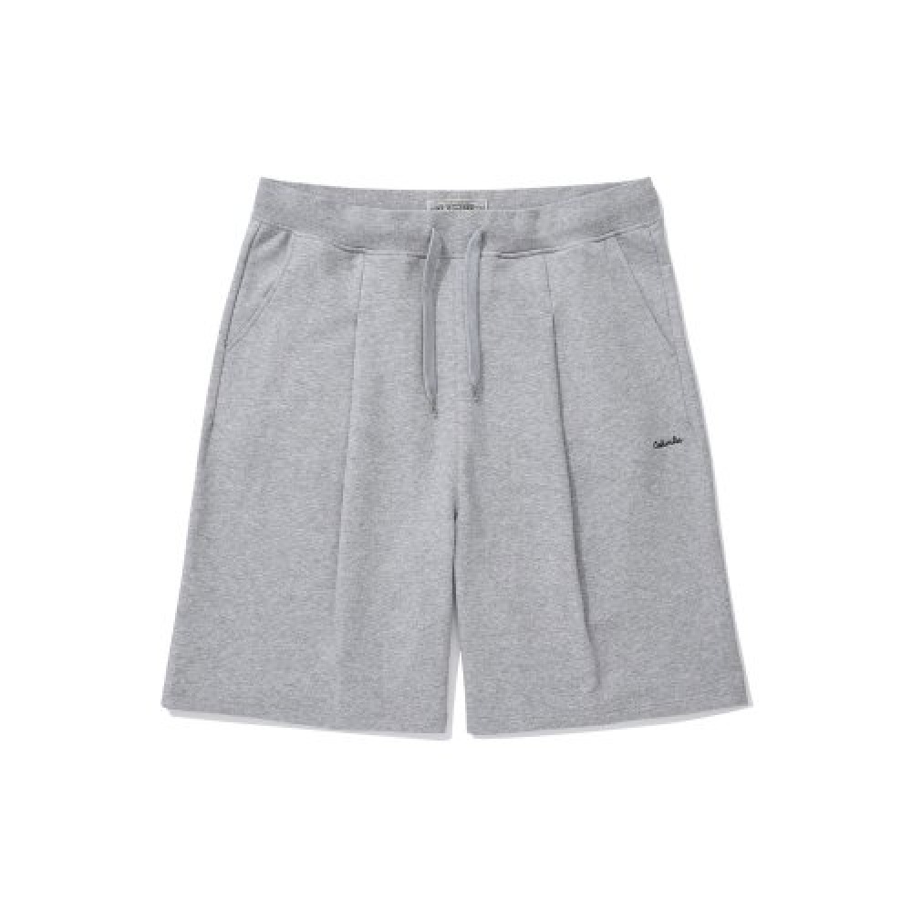 コロンビア大学クラシックロゴワイドフィットピンタックショーツ M グレー
