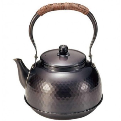 新光堂 真心 純銅黒銅仕上げ鎚目湯沸し2.3L BC-7