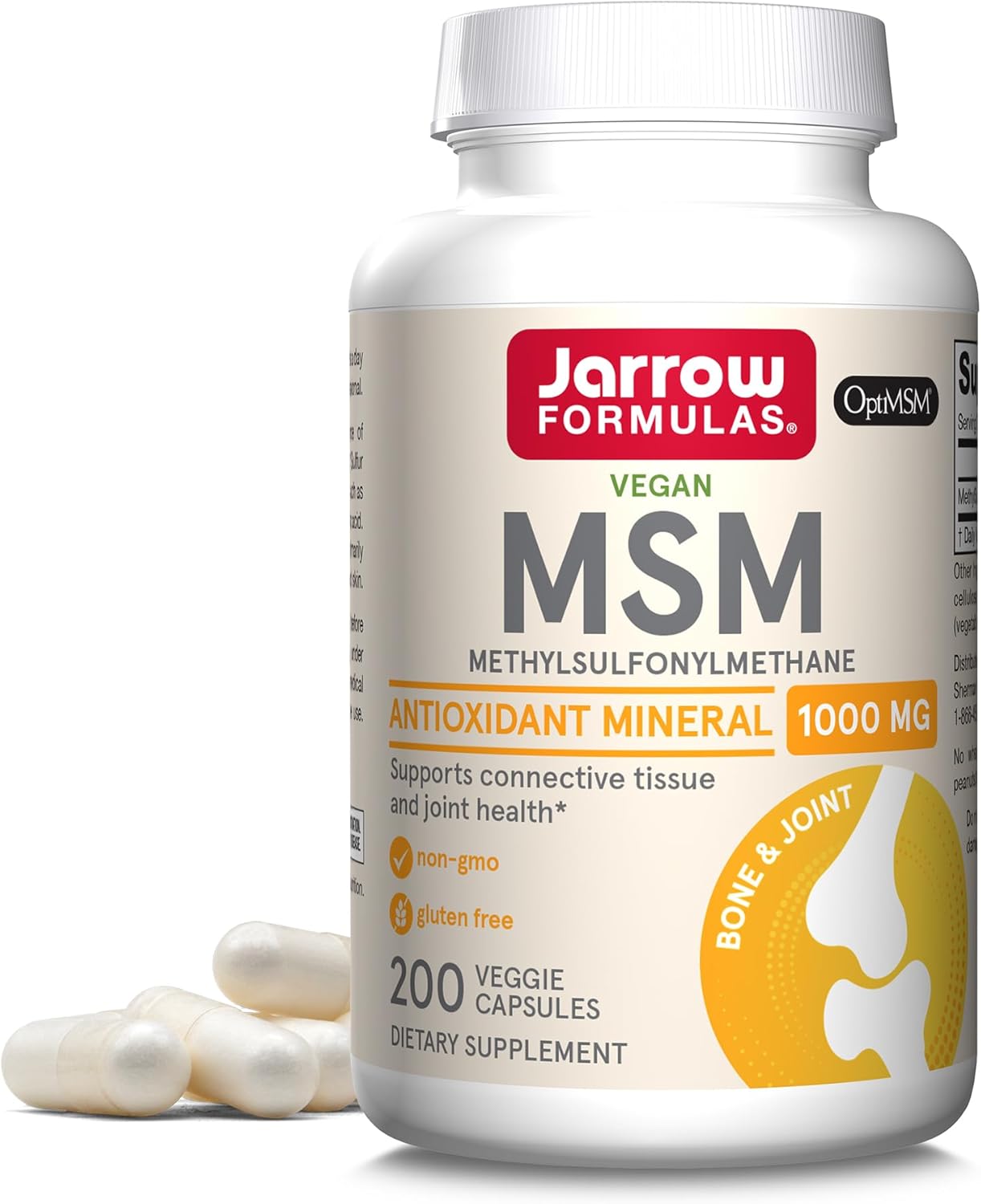 Jarrow ジャローMSM 1000 MG 200錠 ベジタリアンカプセル