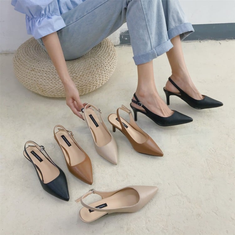 レディース ハイヒール ストラップ シューズ パンプス アンクル ストラップ 7cmヒール 3cmヒール ポインテッドトゥ かっこいい カジュアル 大人 流行り 上品 きれいめ シンプル クラシック