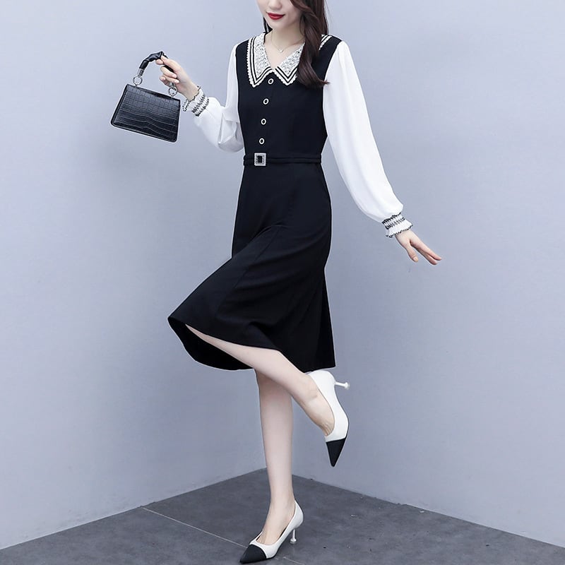 ワンピース 上着 人気 おすすめ おしゃれ お洒落 激安 安い プチプラ 長袖 ロング Vネック ふんわり Aライン 膝丈 ミニスカート 無地 レース ポリエステル 可愛い かわいい 韓国