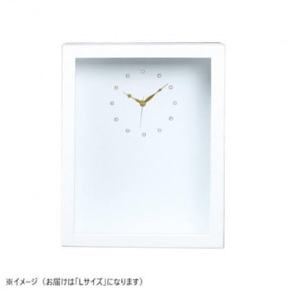 フラワーアレンジ 木製スタイルクロック 長方形 L FC-645