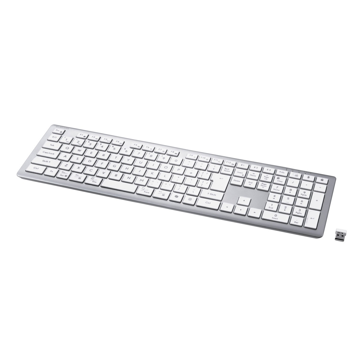 エレコム Precisionist USB無線/Bluetooth 薄型フルキーボード 日本語配列（ホワイト） TKPN10FMPWH