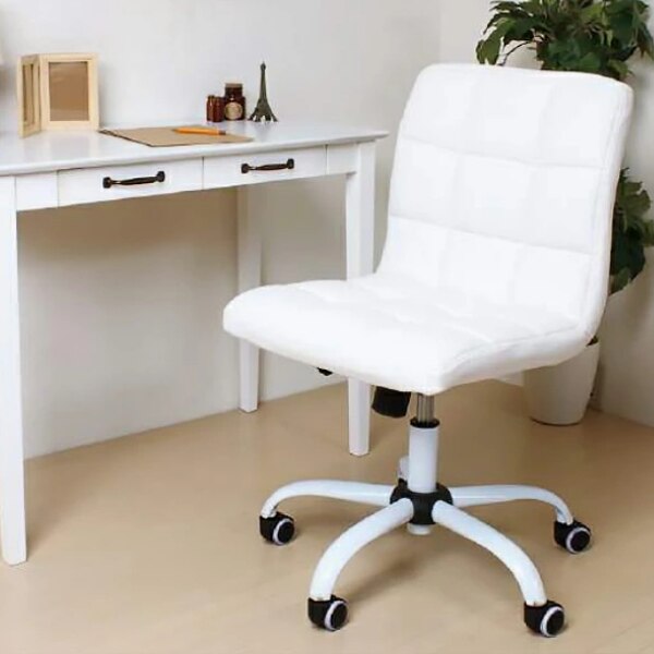 デスクチェア 座面高43.5－53cm オフィスチェア キャスターチェア 高さ調節 レザー調