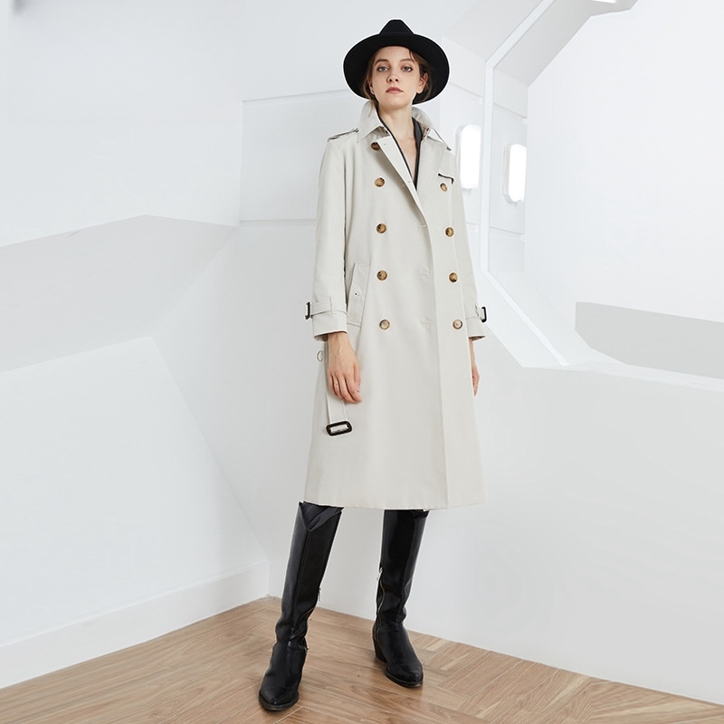 トレンチコート レディース ロングコート 秋冬服 アウター ステンカラーコート スプリング マキシ ミモレ丈 ミドル 春 羽織 コーディガン 防風 大人 おしゃれ きれいめ 体型カバー 美脚 脚長効果