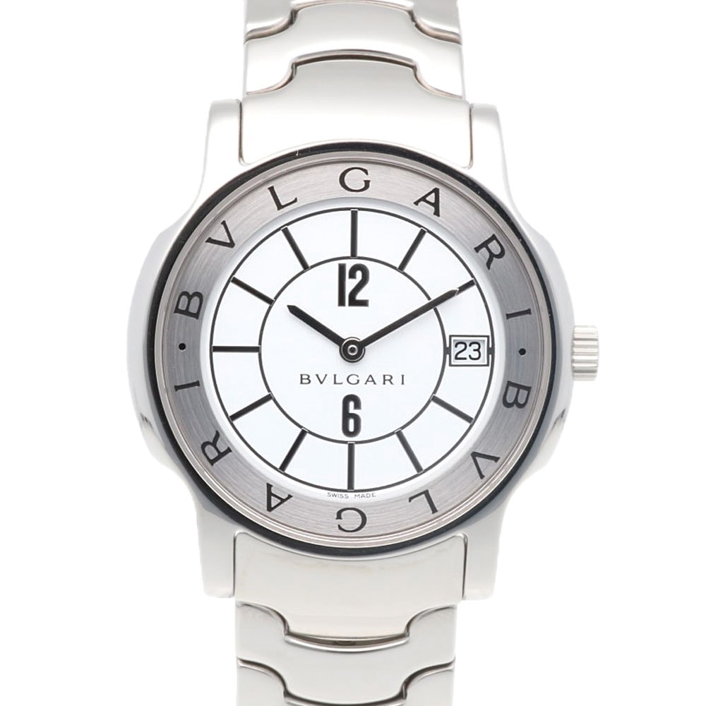 ブルガリ ソロテンポ 腕時計 ステンレススチール ST35S クオーツ 1年保証 BVLGARI 中古 美品