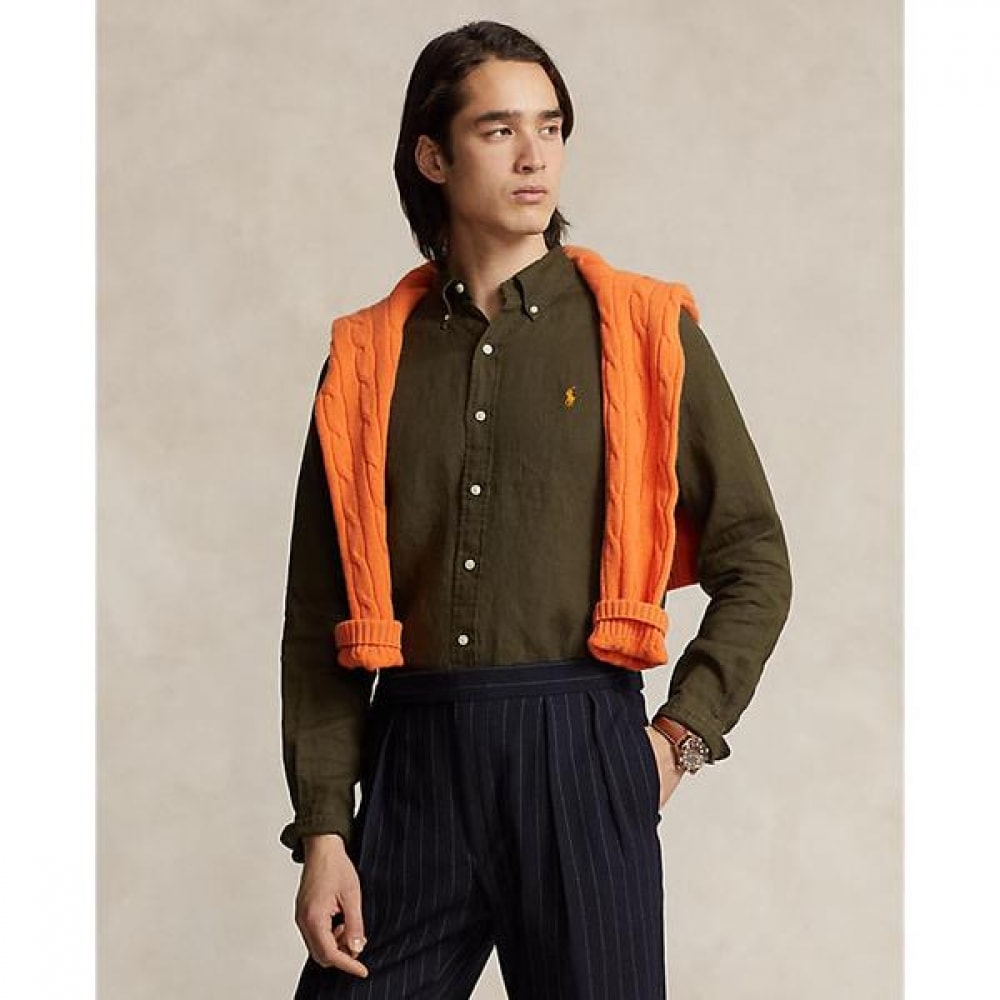 ポロラルフローレンメンズクラシックフィットリネンシャツ (MNPOWOV16823533301)