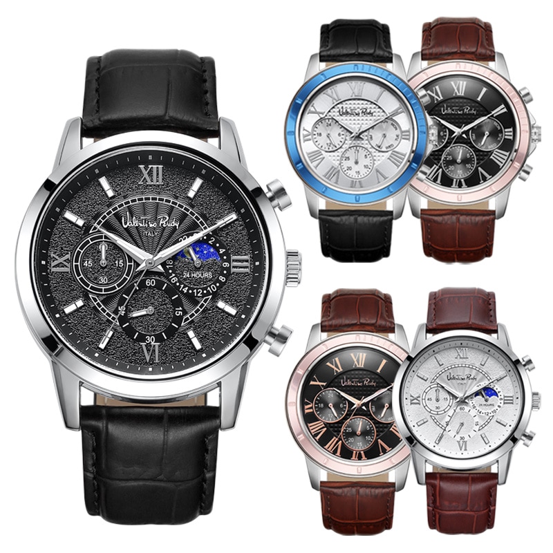 VR6568A 6573 men leather watch