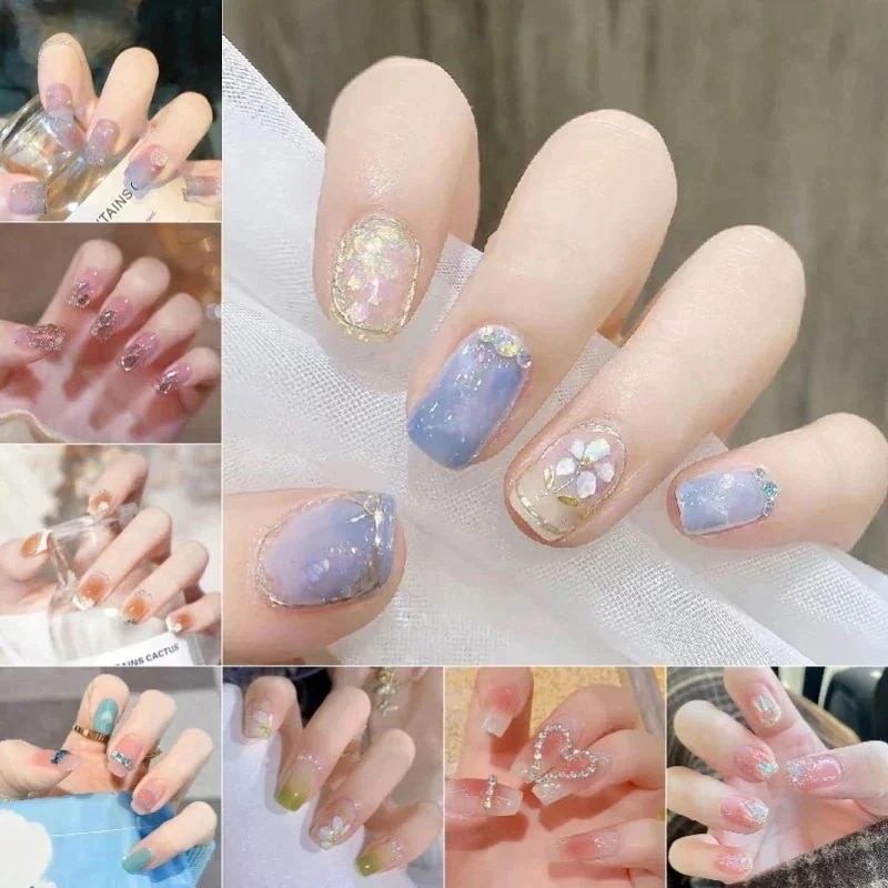 【10点セット】ネイルチップ つけ爪 短め 長い ジェルネイルシール ネイルシール 貼るだけ 韓国ファッション ショート ロング シールネイル キラキラ 両面テープ付き 成人式 ピンク 黒 赤 青 可 7,730円