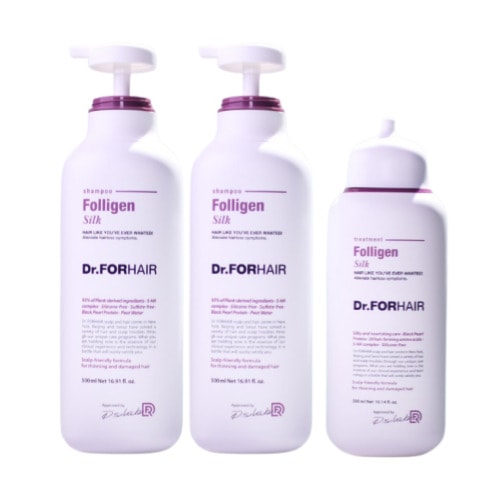フォリゲンシルクシャンプー 500mL x 2EA + シルクトリートメント300mL