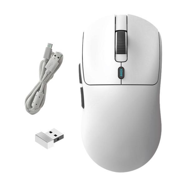 ゲーミングマウス 3 つの接続モード 6 つの調整可能な DPI ギフトに最適 有線 2.4G BT 5.1 ホワイト
