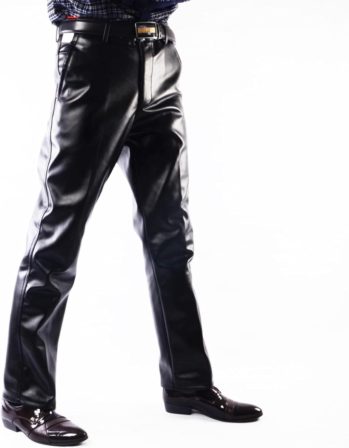 メンズ レザーパンツ ロングパンツ PU スキニー 厚手 ストレッチ オートバイパンツ 紳士用 皮パン 光沢 立体裁断 ストリート系 カッコイイ 春秋冬 パンク アメリカン ボトムス 軽量 個性 リラ