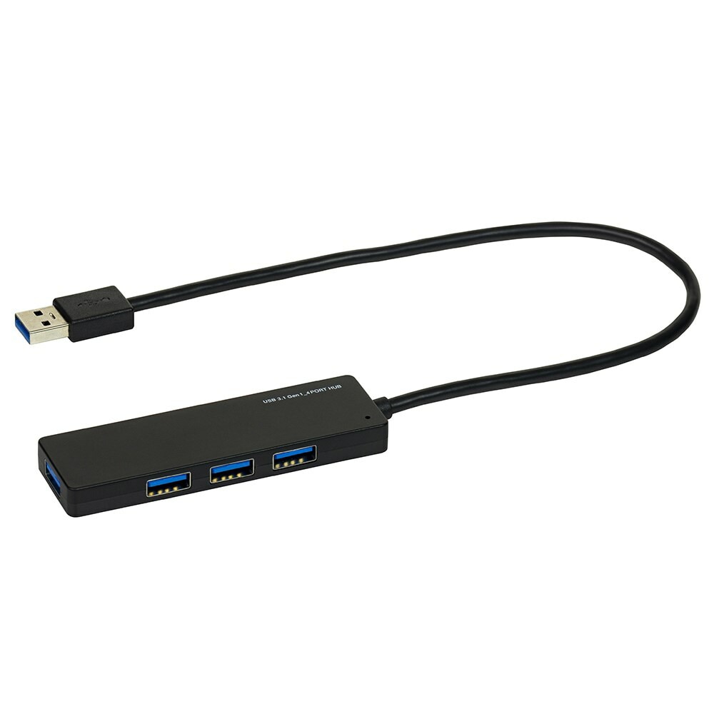 （まとめ買い）USB3.1Gen1 4ポートハブ 30cm ブラック UH-3184BK [x3]