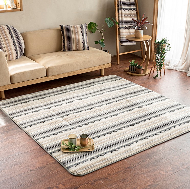 ラグ ホットカーペットカバー こたつ敷き ボンディングラグ ふかふか ウレタンフォーム10ミリ厚み 保温 節電対策 おしゃれ リビング 正方形 長方形