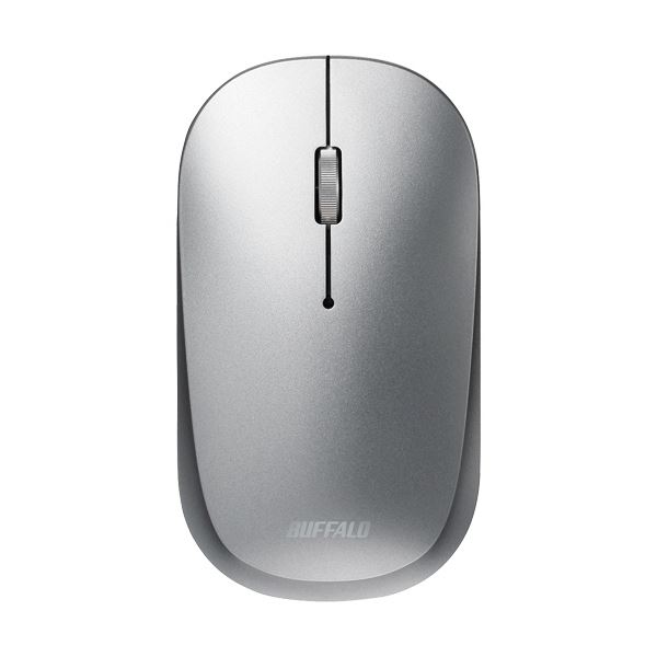 （まとめ）バッファロー 無線 BlueLED 薄型3ボタン フレクサスマウス ノーマル シルバー BSMBW330NSV 1個 3セット