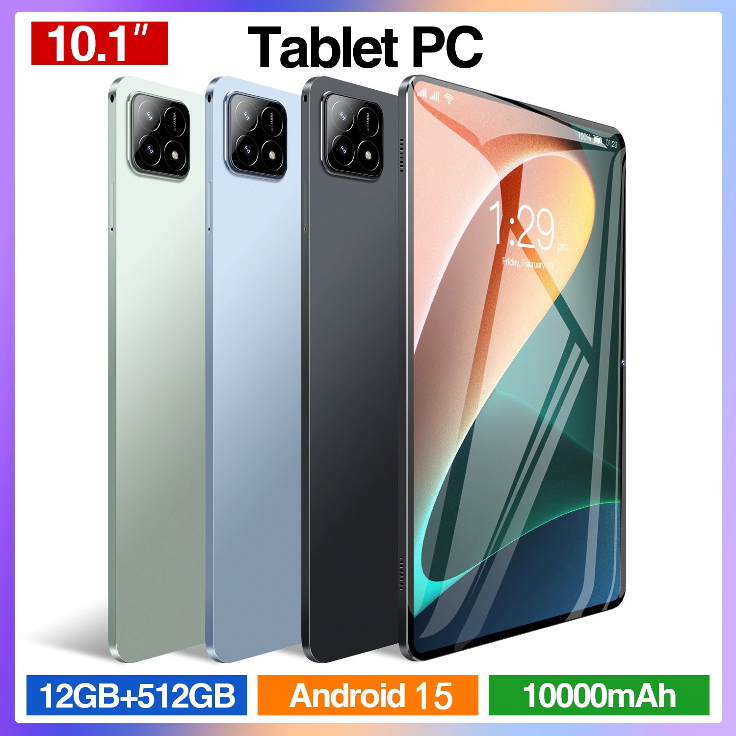 Android15 タブレット PC 本体 6Spro 10インチ FullHD 2in1 軽量 SIM+Wi-Fiモデル GPS 電話 12+256GB 2025 最新作 コスパ最高 在