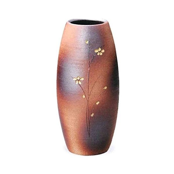 火色小花金彩長花入 8.5号