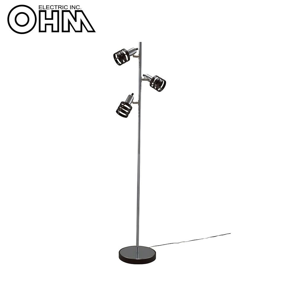 OHM フロアスタンド 木枠 E17 TF-YN30BW