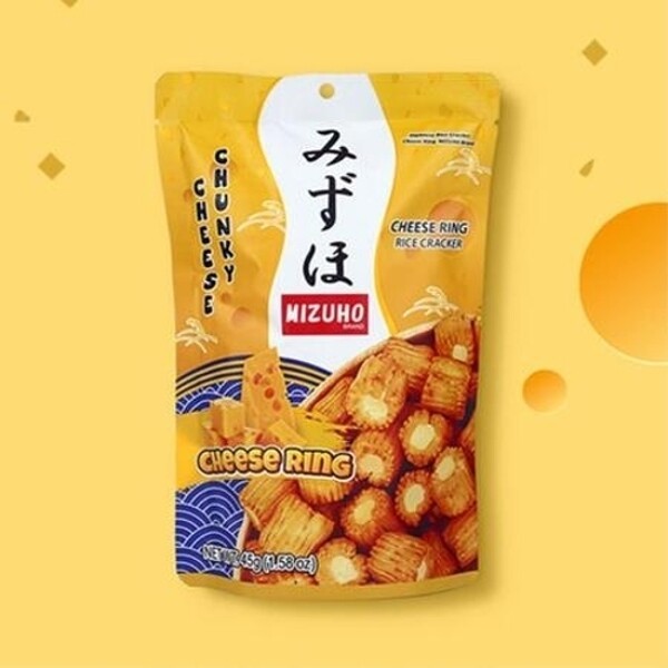 輸入菓子 チーズリング 米菓子45g おつまみ おやつ1箱(18個) オフィス 茶菓会議
