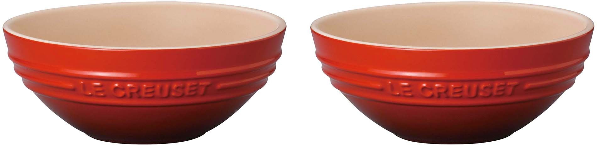 ル・クルーゼ(Le Creuset) ボウル マルチボール 15 cm チェリーレッド 耐熱 耐冷 電子レンジ オーブン 対応 2個 入り 【日本正規販売品】