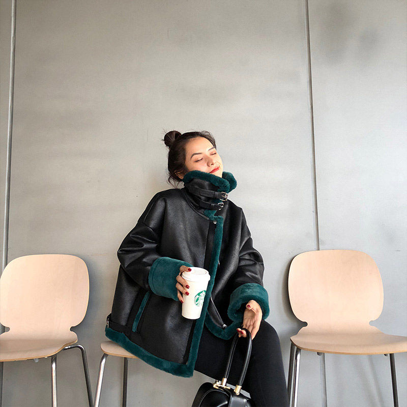 秋 冬 ニューデザイン コート ゆったり おしゃれ 厚手 ライダース ジャケットジャケット アウター