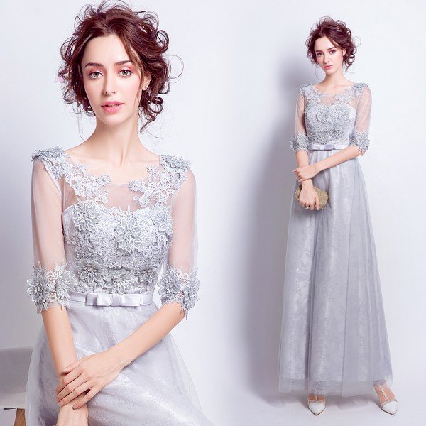 パーティードレス 結婚式 フォーマル イブニングドレス カクテルドレス ロングドレス 長袖 カラードレス 演奏会 ウエディングドレス 二次会 発表会 コンサート