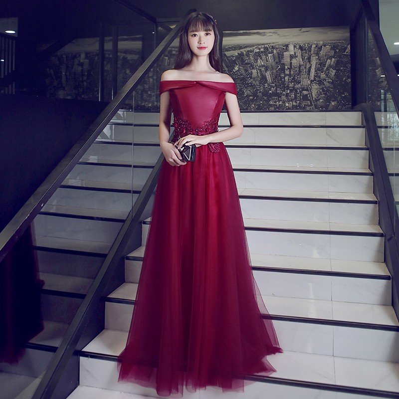 パーティードレス 結婚式 安い フォーマル イブニングドレス カクテルドレス ロングドレス カラードレス 演奏会 ウエディングドレス 二次会 発表会 赤 11,704円