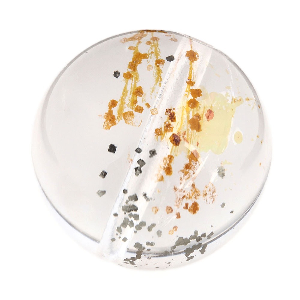 「1点もの 現品」 1粒売り 天然 オーラクォーツ ブラジル産 14mm パワーストーン バラ売り 天然石 パワーストーン ばら売り ビーズ 穴あき 1玉売り アクセサリー パ zz000122-zt