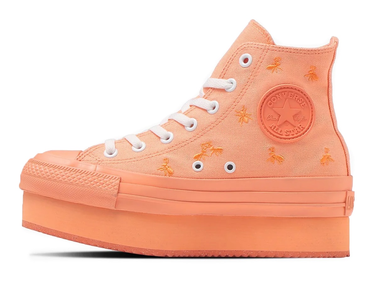 スニーカー 厚底 ハイカット レディース オールスター （Ｒ）ancco チャンキーライン HI パステルオレンジ ALL STAR (R) ancco CHUNKYL