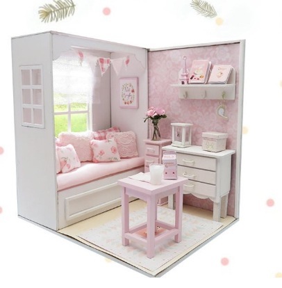 DIY小屋手作りパッチワーク模型人形小屋