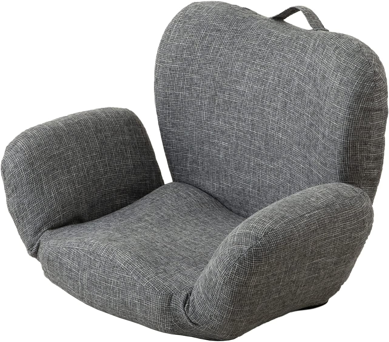 [ドウシシャ] 骨盤を立てる 座椅子 姿勢がラクラク座椅子 コンパクト 肘つき グレー DZSR-GY