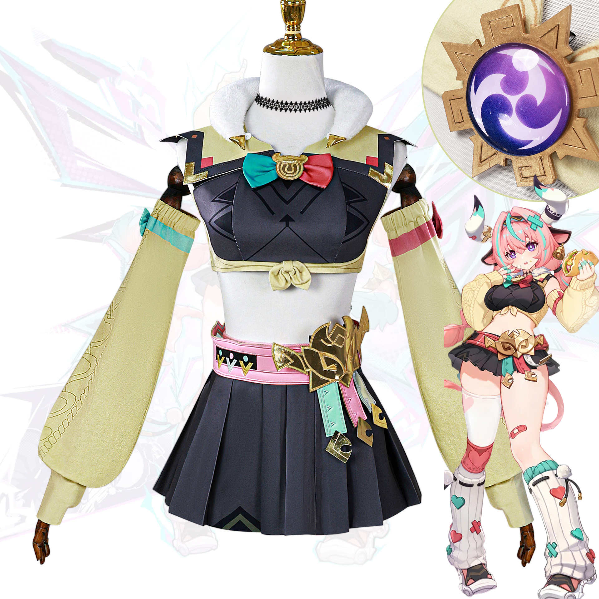 ヴァレッサ 原神 Varesa コスプレ Genshin セットアップ 瓦蕾莎 セパレート