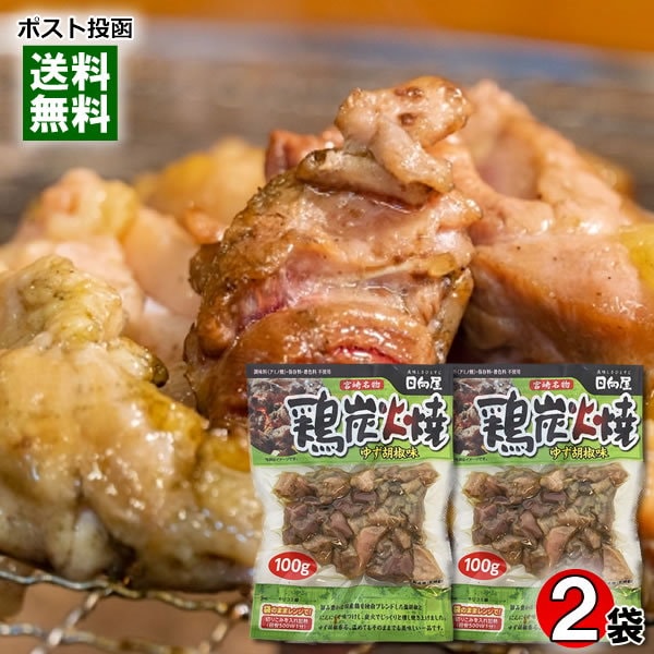 宮崎名物 日向屋 きつき 鶏炭火焼 100g 6袋 国産 無添加 焼き鳥 焼鳥