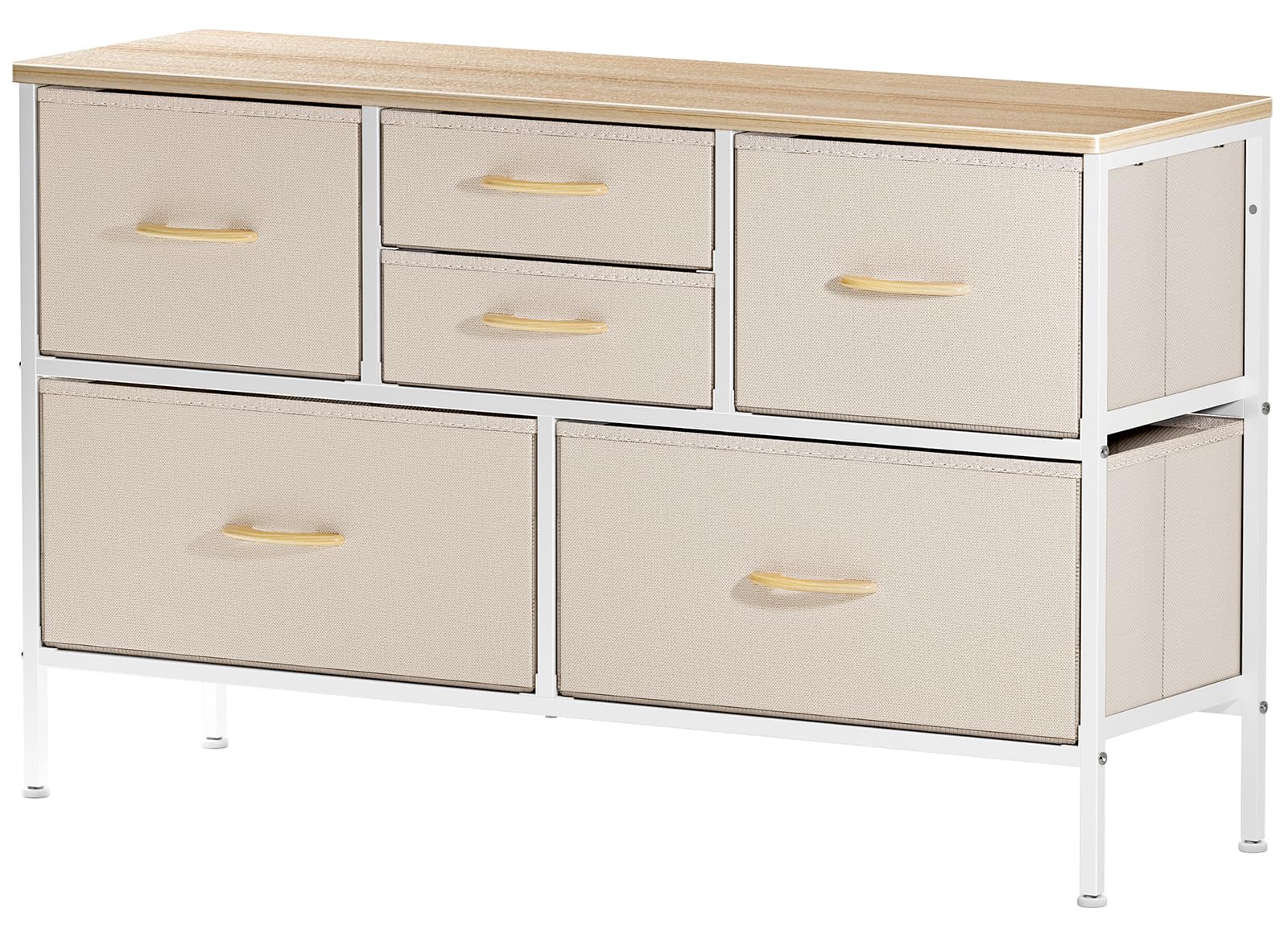 タンス ローチェスト テレビ台 収納棚 リビング収納 衣装・衣類収納ケース キッズ・ベイビー・子ども用ロータイプ ワイドチェスト幅100 TV台 一人暮らし おしゃれ（高通気性カチオン ベージュ）