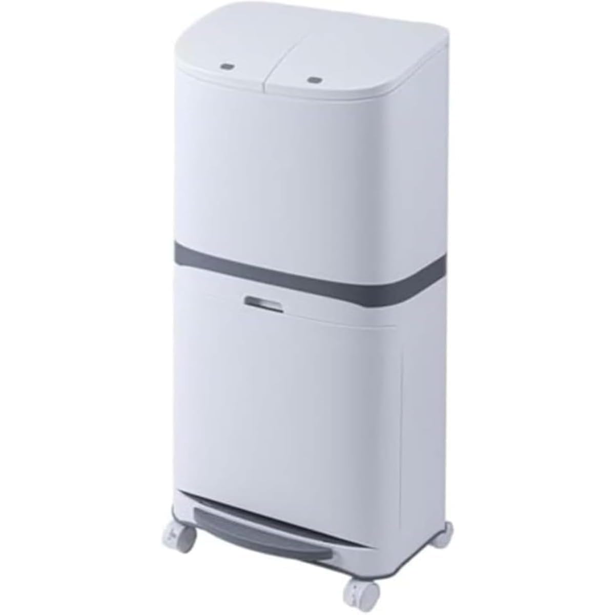 ゴミ箱 分別 おしゃれ ふた付き 2段 蓋付き スリム 分別 キャスター付き ダストボックス キッチン 生ゴミ 縦型 塵箱 ペダル式 45Ｌ大容量 両開き 密閉 袋が見えない 分別ワゴン 垃圾桶 ごみ