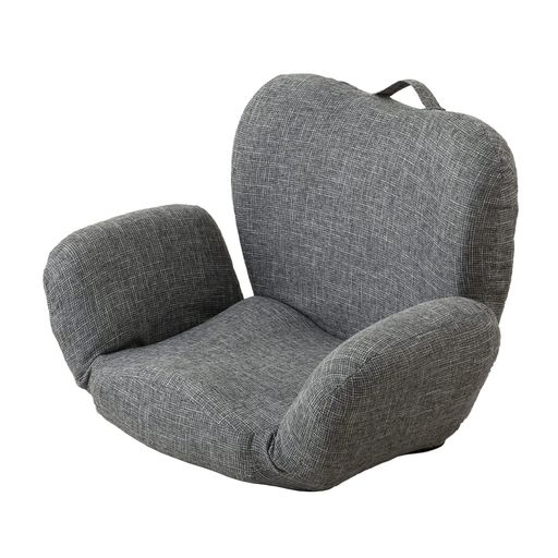 [ドウシシャ] 骨盤を立てる 座椅子 姿勢がラクラク座椅子 コンパクト 肘つき グレー DZSR-GY