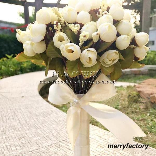 ウエディングブーケ 花束 花飾り 結婚式 バラ造花 ウェディング用 アレンジメント 花嫁 披露宴 手作り キット ブライダルブーケ