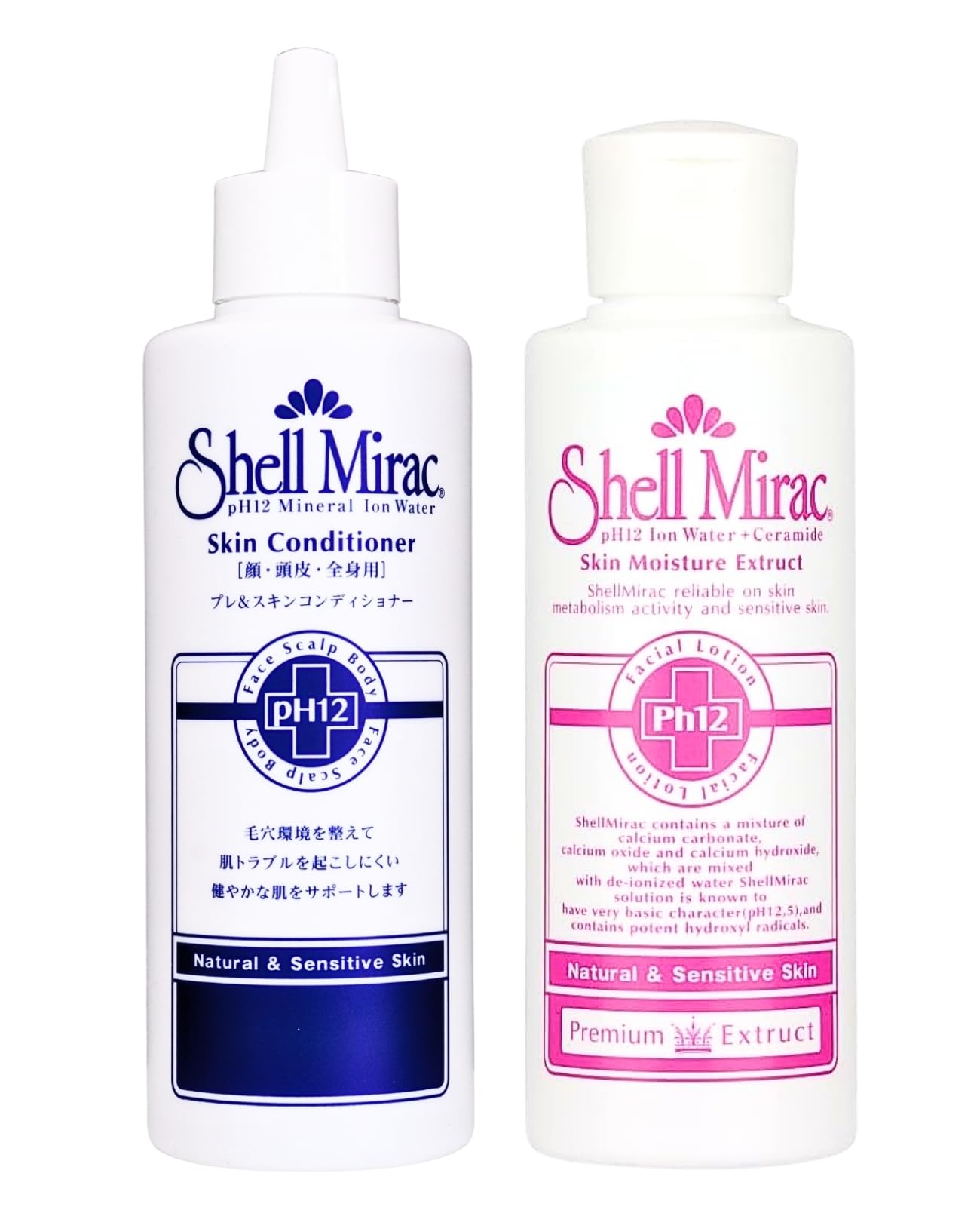 【トータルケアセット】 シェルミラック スキンコンディショナー 200ml ／ エッセンスローション 150ml 各1本ずつ 化粧水 ふきとり化粧水 導入化粧水 無添加 敏感肌 乾燥肌 保湿 毛穴 セ