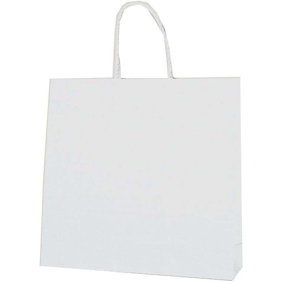 （まとめ買い）シモジマ HEIKO 手提げ紙袋 スムースバッグ 3才N 白無地 25枚 幅320xマチ115x高320mm 003158500 [x3セット]